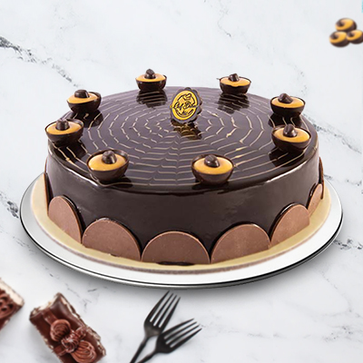 "Round shape Coffee Toffee Cake - 1Kg (Bangalore Exclusives) - Click here to View more details about this Product